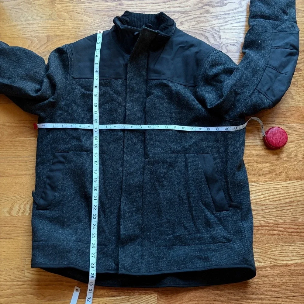 Banana Republic Wool Blend Jacket Mens L Charcoal Field‎ Coat Outdoor Vintage